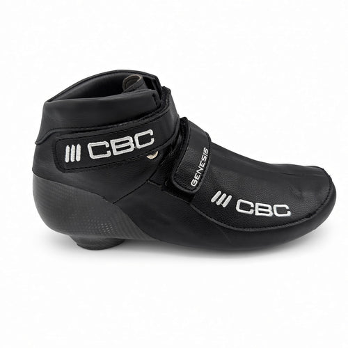 CBC GENESIS black short track boot, side view