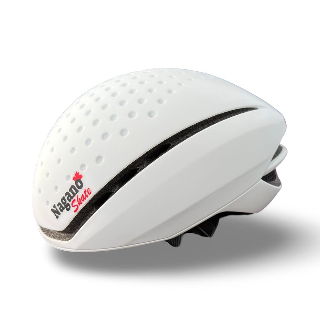 Nagano AeroEdge helmet in black, angled view