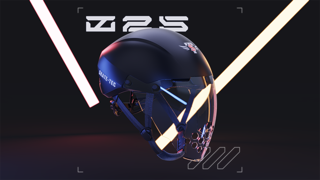 Skate-Tec Helmet 025 Visor front hero view for Short Track