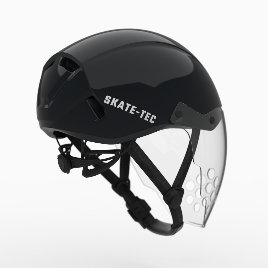 Skate-Tec Helmet 025 Visor hero shot for Short Track