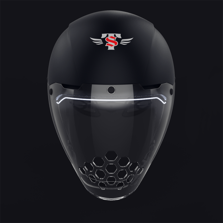 Unobstructed line of sight through Skate-Tec Helmet 025 Visor shield