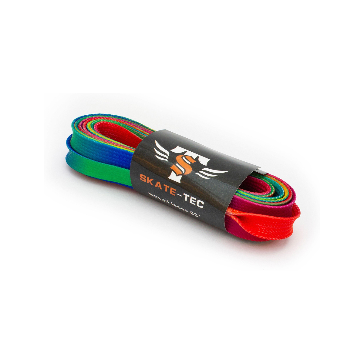 Skate-Tec Waxed Laces Rainbow | Short Track
